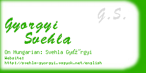 gyorgyi svehla business card